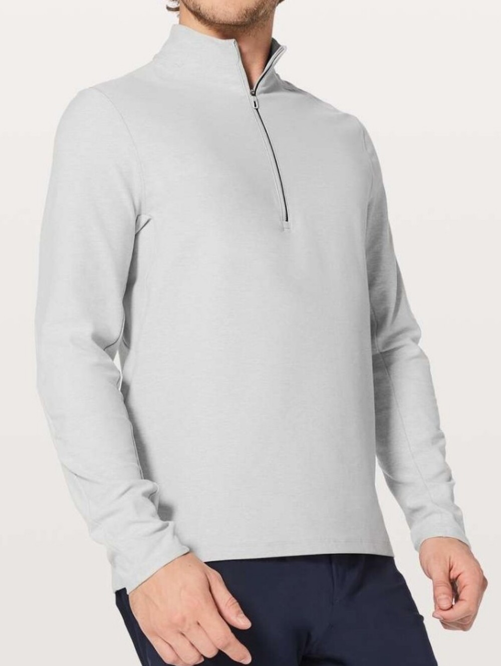 Lululemon Surge Warm 1/2 Zip Heathered Sea Salt Size Large